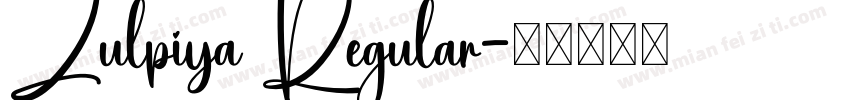 Zulpiya Regular字体转换